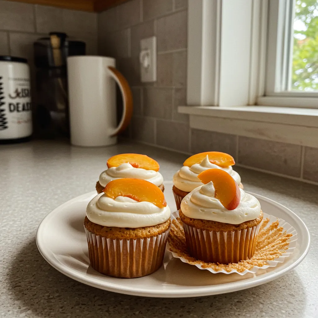 Honey Peach Cream Cheese Cupcakes: A Sweet Summer Masterpiece - tertiary view